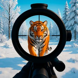 Hunter with rifle